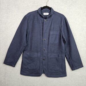 Taylor Stitch Men's Navy Blue Emerson Button Up Double Cloth Jacket Size 38